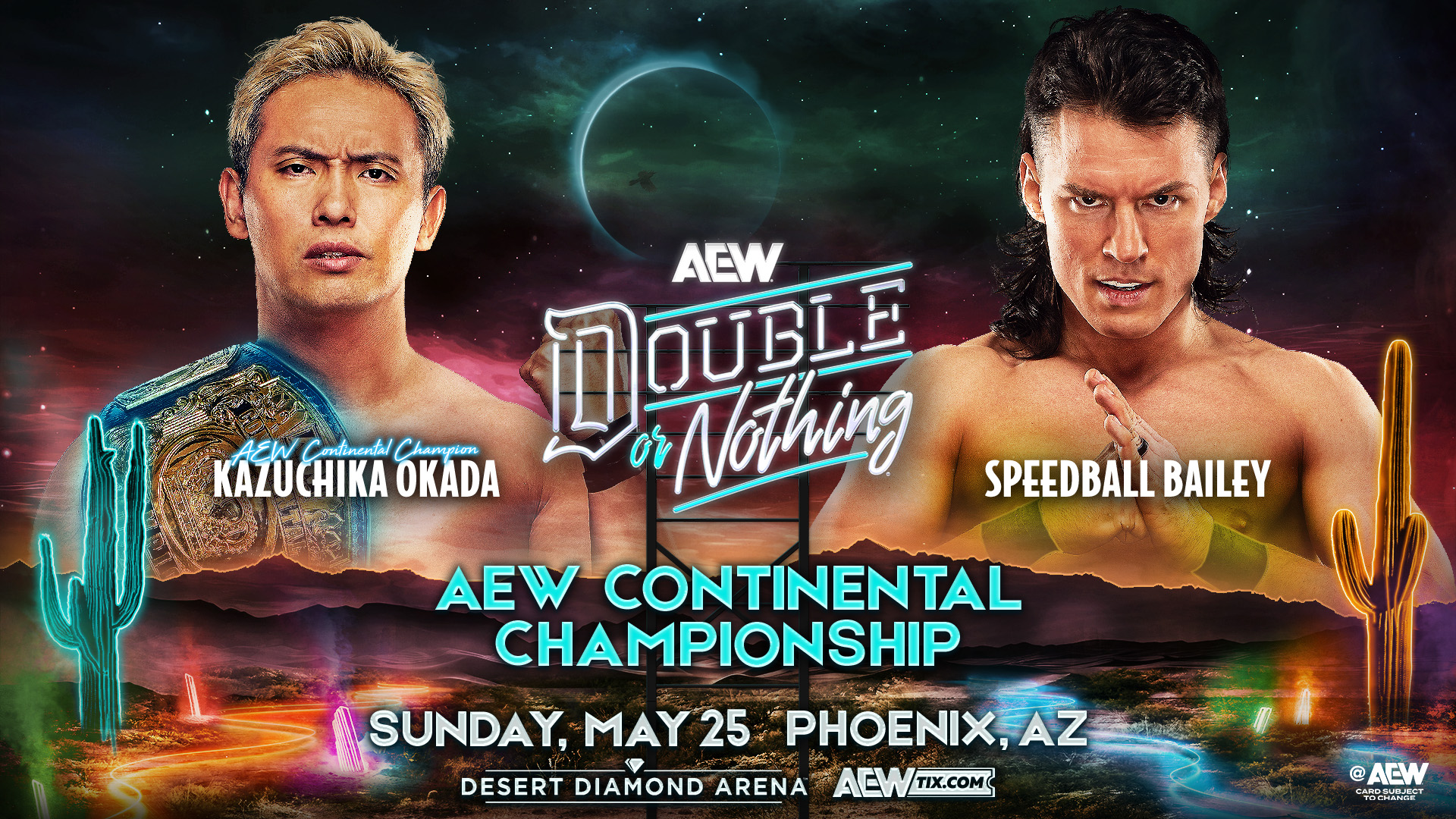 AEW Double or Nothing 2025 Okada vs Speedball Bailey